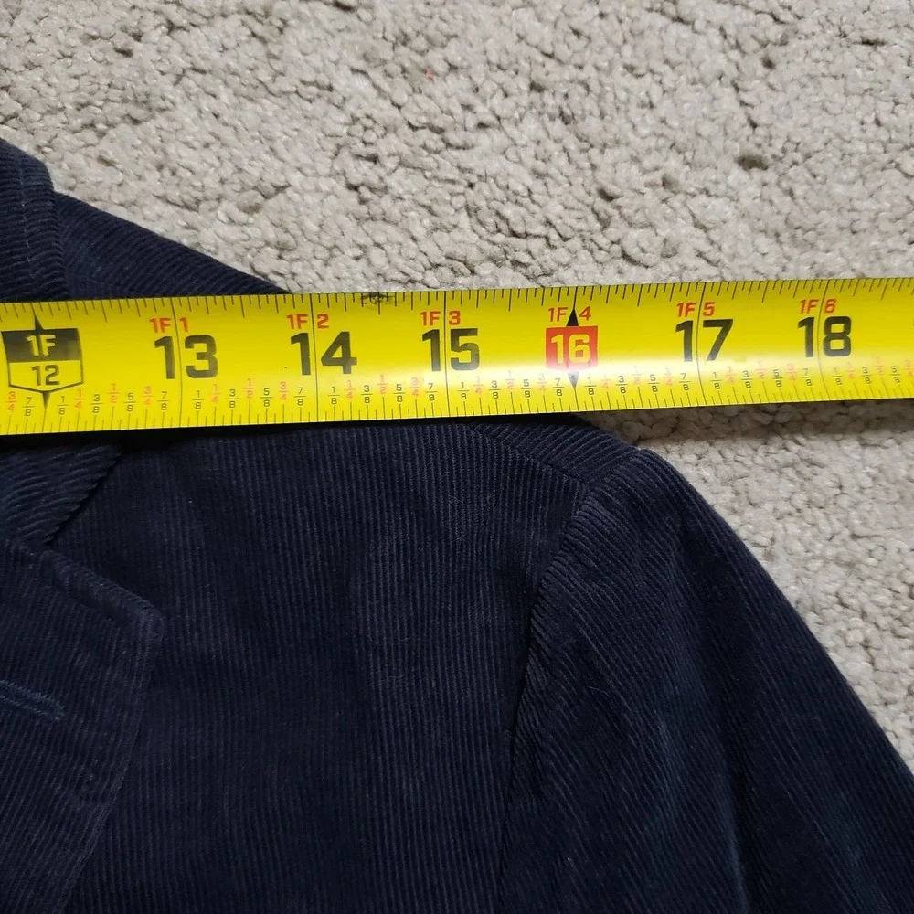 VTG Y2K J Crew Blazer Jacket Men S Navy Corduroy Sport Coat Academia Professor‎